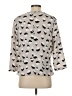 Banana Republic 100% Polyester Gray 3/4 Sleeve Blouse Size S - photo 2