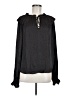 Gap 100% Polyester Black Long Sleeve Blouse Size M - photo 1