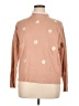 Sioni 100% Polyester Floral Tan Turtleneck Sweater Size XL - photo 1