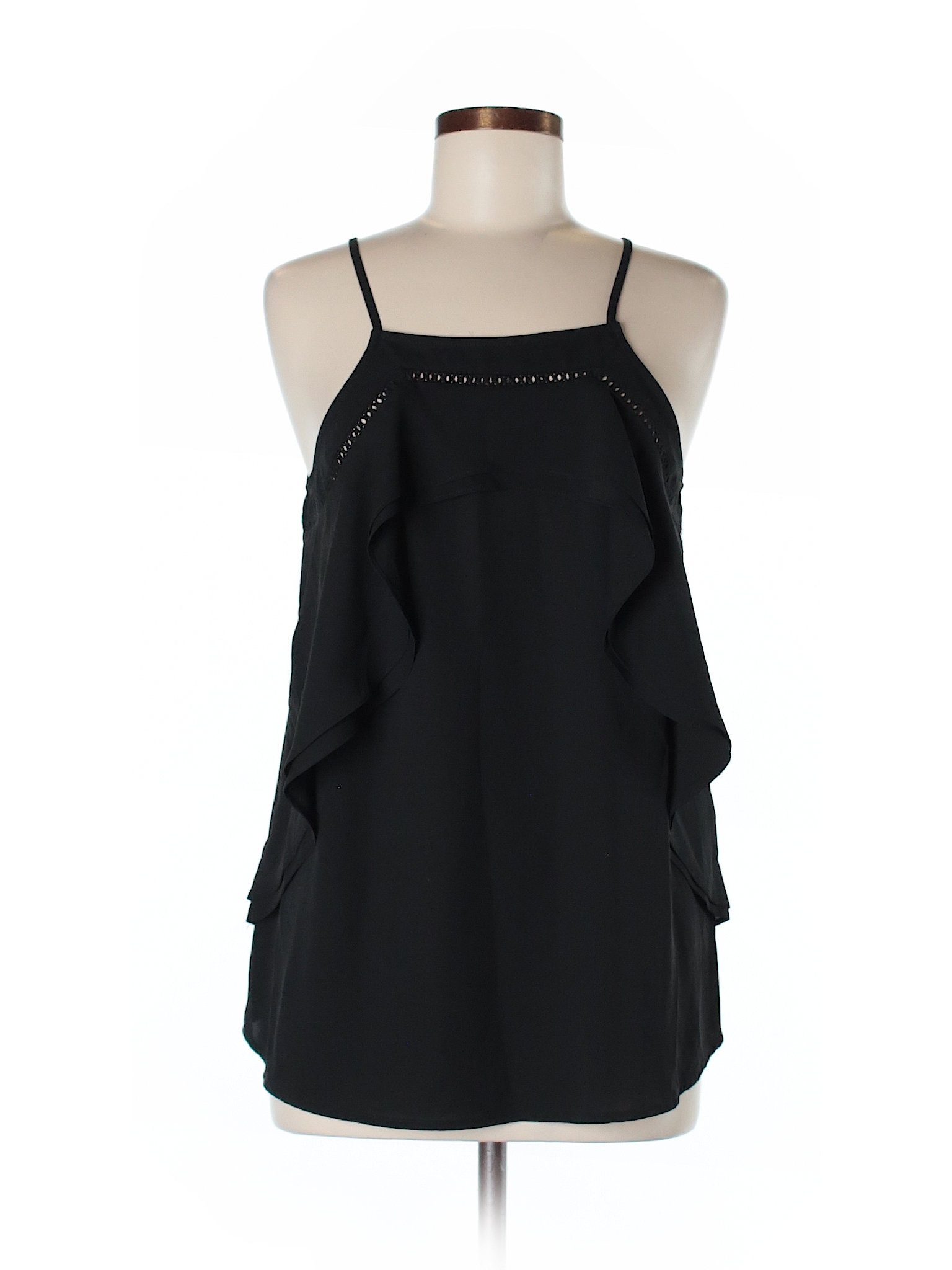 Doe & Rae 100% Polyester Solid Black Sleeveless Blouse Size M - 61% off ...
