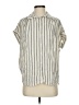 Madewell 100% Viscose Stripes Silver Short Sleeve Blouse Size XXS - photo 1