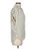Madewell 100% Viscose Stripes Silver Short Sleeve Blouse Size XXS - photo 4