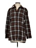 Lola River 100% Polyester Plaid Brown Long Sleeve Blouse Size XS - photo 1
