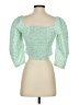 Levi's 100% Polyester Green 3/4 Sleeve Blouse Size XS - photo 2