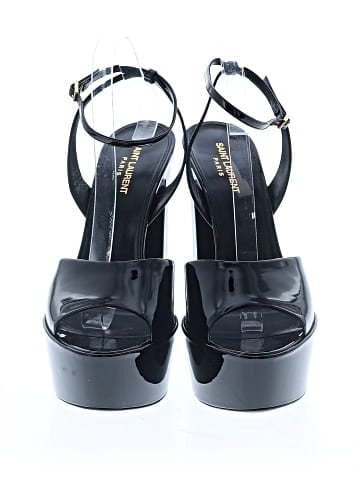 Saint Laurent Patent Leather Platform Sandals  (view 2)