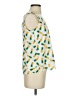 Maison Jules 100% Polyester Yellow Sleeveless Blouse Size XS - photo 4
