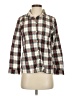 L.L.Bean 100% Cotton Plaid Ivory Long Sleeve Button-Down Shirt Size XS - photo 1