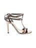 Camilla Skovgaard Metallic Snake Print Metallic Tan Sandals Size EU 37 1/2 - photo 1