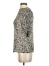 Veronica Beard 100% Silk Animal Print Silver 3/4 Sleeve Silk Top Size 4 - photo 5