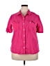 White Stag Pink Short Sleeve Button-Down Shirt Size XXL - photo 1