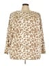 First Love Animal Print Tan Pullover Sweater Size 2X - photo 1
