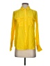 J.Crew 100% Silk Color Block Yellow Long Sleeve Silk Top Size 2 - photo 1