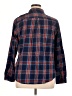 Old Navy 100% Cotton Plaid Blue 3/4 Sleeve Button-Down Shirt Size XL - photo 2
