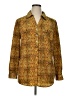 Style&Co 100% Polyester Animal Print Yellow Long Sleeve Blouse Size XL - photo 1