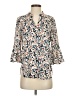 ASTR The Label 100% Polyester Animal Print Ivory 3/4 Sleeve Blouse Size XS - photo 1