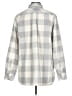 Vineyard Vines 100% Polyester Checkered-gingham Gray Long Sleeve Blouse Size 12 - photo 2