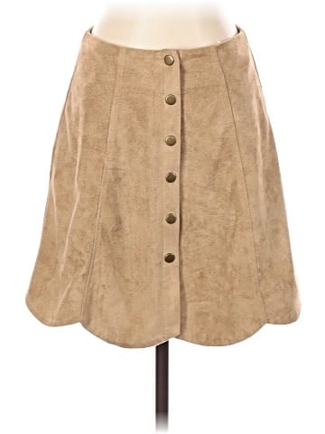 Blue Rain Faux Leather Skirt (view 1)