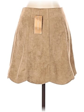 Blue Rain Faux Leather Skirt (view 2)