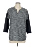Van Heusen Gray 3/4 Sleeve Top Size L - photo 1