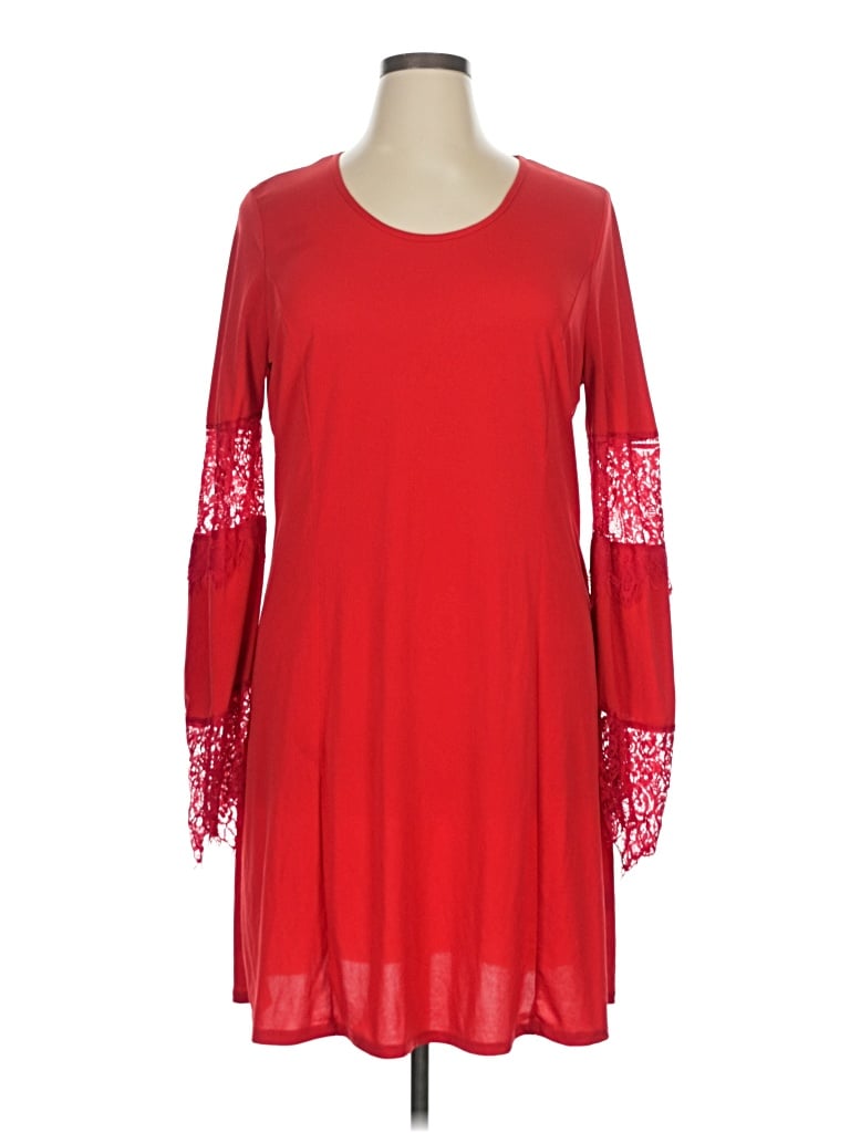 Pre-owned Ny Collection Casual Dress In Red