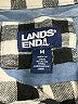 Lands' End Checkered-gingham Black Long Sleeve Button-Down Shirt Size M - photo 7