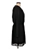 DR2 100% Polyester Solid Black Casual Dress Size L - photo 4