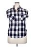 Jachs Girlfriend 100% Rayon Plaid Blue Sleeveless Button-Down Shirt Size XXL - photo 1