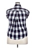 Jachs Girlfriend 100% Rayon Plaid Blue Sleeveless Button-Down Shirt Size XXL - photo 2