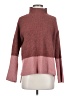 Olive and Oak Color Block Burgundy Turtleneck Sweater Size S - photo 1