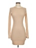 Tresser Solid Tan Casual Dress Size S - photo 1