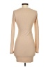 Tresser Solid Tan Casual Dress Size S - photo 2
