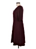 Connected Apparel Solid Burgundy Casual Dress Size 8 - photo 5