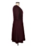 Connected Apparel Solid Burgundy Casual Dress Size 8 - photo 4