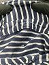 B Bradley Stripes Black Blue Short Sleeve Turtleneck Size 10 - photo 3