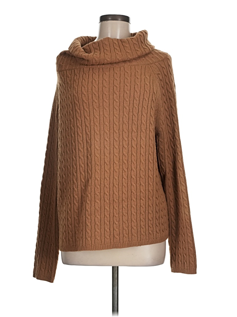 Pre-owned Doncaster Collection Turtleneck Sweater In Brown