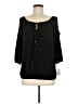 NY Collection Black 3/4 Sleeve Blouse Size M - photo 1