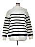 Bibi 100% Polyester Stripes White Pullover Sweater Size XL - photo 1