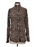 Zara Animal Print Brown Long Sleeve Blouse Size S - photo 1