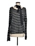 Clu + Willoughby Stripes Black Gray Long Sleeve Blouse Size M - photo 1