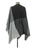 V.Fraas 100% Acrylic Gray Black Poncho One size - photo 2