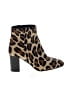 AQUATALIA Animal Print Brown Tan Ankle Boots Size 6 1/2 - photo 1