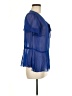 Alloy 100% Polyester Blue Short Sleeve Blouse Size M - photo 4