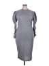 Shein Solid Gray Casual Dress Size 3X - photo 1