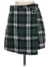 Blue Rain 100% Polyester Plaid Green Casual Skirt Size XS - photo 1