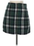 Blue Rain 100% Polyester Plaid Green Casual Skirt Size XS - photo 2