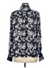 MICHAEL Michael Kors Floral Blue Long Sleeve Blouse Size M - photo 2