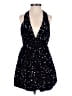 Zara 100% Polyester Stars Black Cocktail Dress Size XS - photo 1
