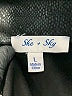 She + Sky Metallic Black Faux Leather Skirt Size L - photo 4