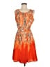 The Limited 100% Polyester Print Orange Cocktail Dress Size 6 - photo 1