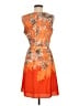 The Limited 100% Polyester Print Orange Cocktail Dress Size 6 - photo 2